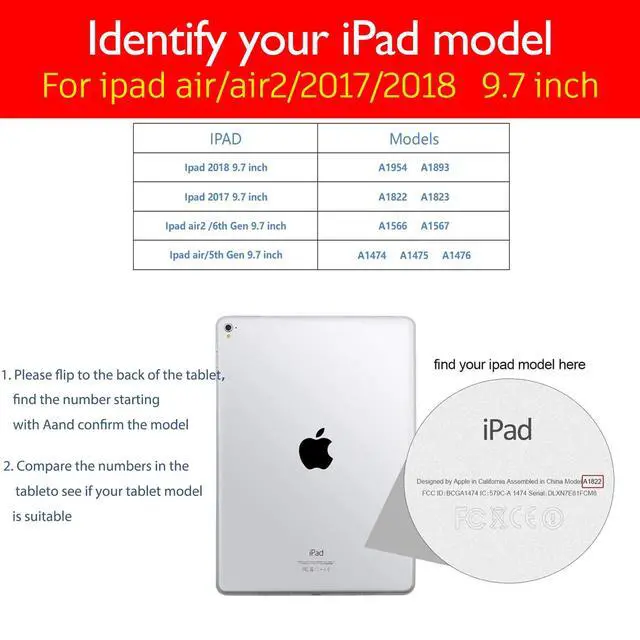 Alt view image 2 of 5 - NANRUIL for Ipad Case 9.7-inch 5th/6th Gen 2017/2018 and Air 1st/2nd Generation 2013/2014 Genuine Leather Cover Protective Shell,Auto Wake/Sleep.Blue