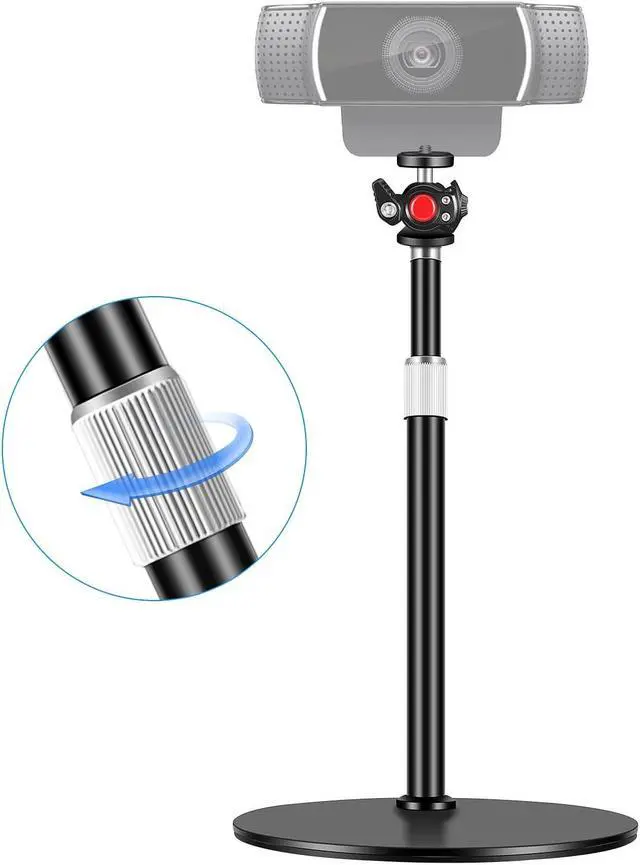 Main image of Nycetek Webcam Tripod Stand for Desk: Webcam Stand for Logitech Brio | C920 | C922 - Height & Angle Adjustable Desktop Tripod for Light & 1/4" Thread for Live Streaming | Video Calling