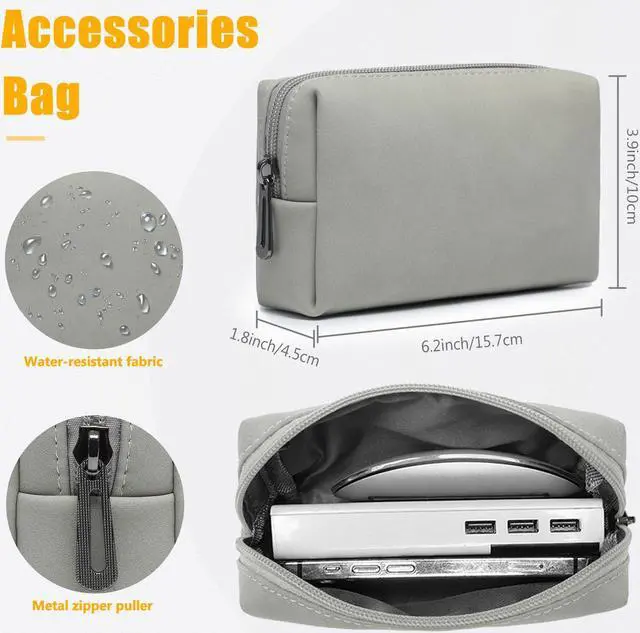 Alt view image 5 of 5 - HYZUO 15 Inch Laptop Sleeve Case with Stand for MacBook Air 15 M4 A3241 M3 A3114 M2 A2941 2025-2023, 15" Surface Laptop 7/6/5/4, MacBook Pro 15 A1990 A1707 2019-2016, with Pouch, Light Gray