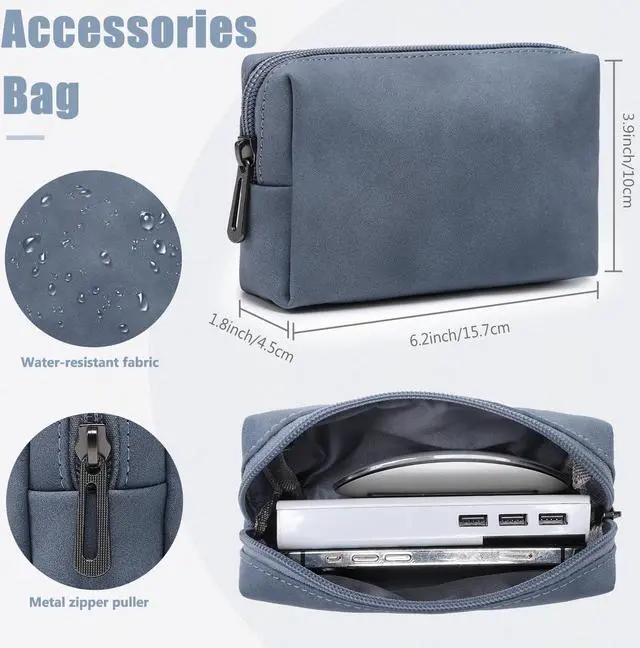 Alt view image 5 of 5 - HYZUO 15 Inch Laptop Sleeve Case with Stand Feature Compatible with MacBook Air 15.3/15 M3/M2 Chip A3114 A2941 2024-2023, 15-inch Surface Laptop 7/6/5/4/3, MacBook Pro 15 2019-2016, Haze Blue