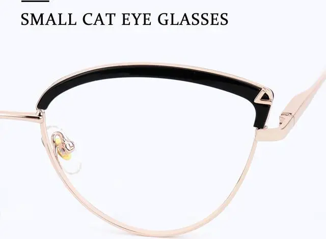 Alt view image 3 of 5 - Zeelool Cat Eye Blue Light Blocking Glasses Metal Frame for Women ZJGX672183-01B Black