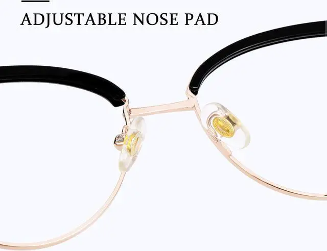 Alt view image 4 of 5 - Zeelool Cat Eye Blue Light Blocking Glasses Metal Frame for Women ZJGX672183-01B Black