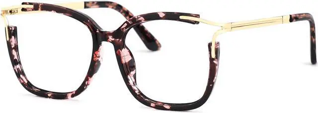 Main image of Zeelool Square Blue Light Glasses for Women Chic Tortoise Fake Glasses Novel Anti Blue Light Designer Full Eyewear JGT261246-03B