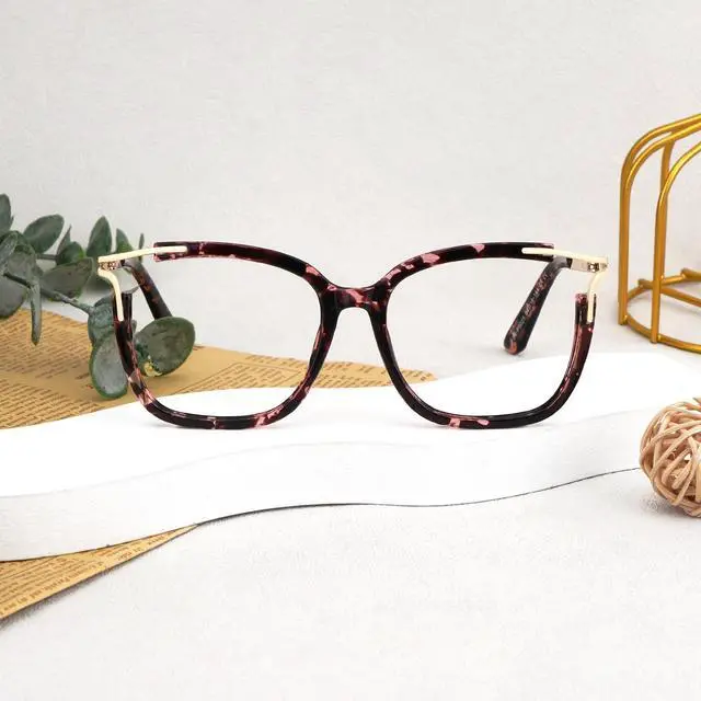 Alt view image 2 of 5 - Zeelool Square Blue Light Glasses for Women Chic Tortoise Fake Glasses Novel Anti Blue Light Designer Full Eyewear JGT261246-03B