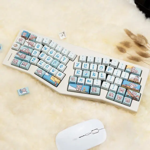 Alt view image 5 of 5 - JOLINTAL 74 Keys PBT Keycaps Set Comet MDA Profile Dye Sublimation Gaming Keycaps Customized Keycap ANSI Layout Keycaps Compatible with Cherry MX Switches Mechanical Keyboards (Koala Keycaps)
