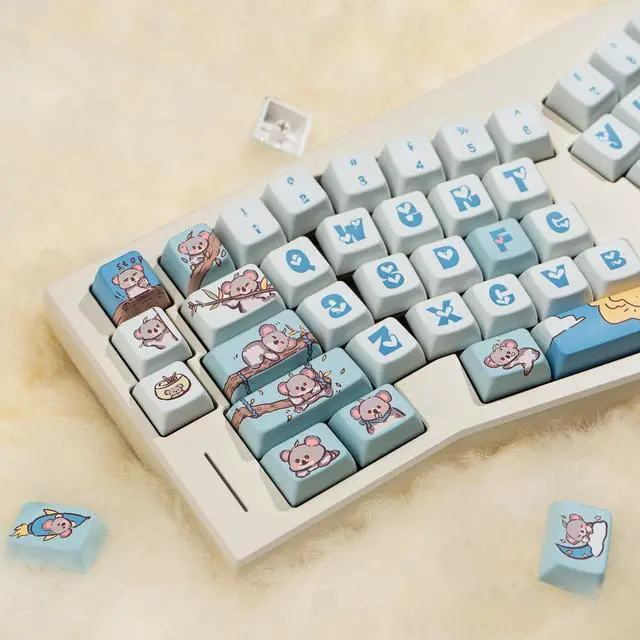 Alt view image 4 of 5 - JOLINTAL 74 Keys PBT Keycaps Set Comet MDA Profile Dye Sublimation Gaming Keycaps Customized Keycap ANSI Layout Keycaps Compatible with Cherry MX Switches Mechanical Keyboards (Koala Keycaps)