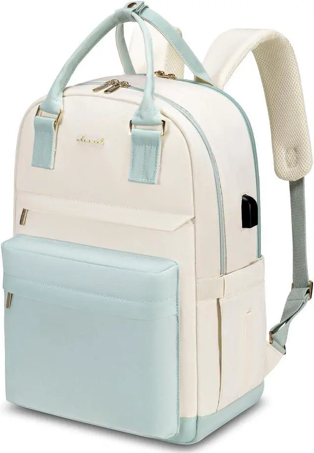 Main image of LOVEVOOK Laptop Backpack for Women 15.6 Inch Laptop Bag with USB Port, Fashion Waterproof Backpacks Teacher Nurse Stylish Travel Bags Vintage Daypacks for College Work