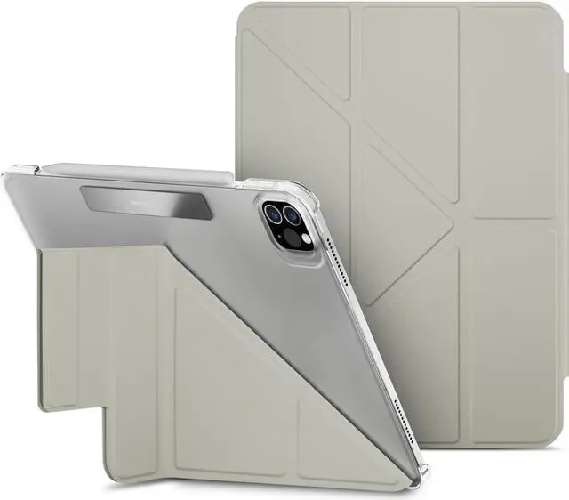 Main image of MAGEASY Case for iPad Pro 11" - Folio Case with Multi-Angle Stand, Apple Pencil Holder, Stain-Resistant, Compatible with iPad Pro 11'' (2018-2022) & iPad Air (5th/4th Gen) - Facet | Gray Starlight