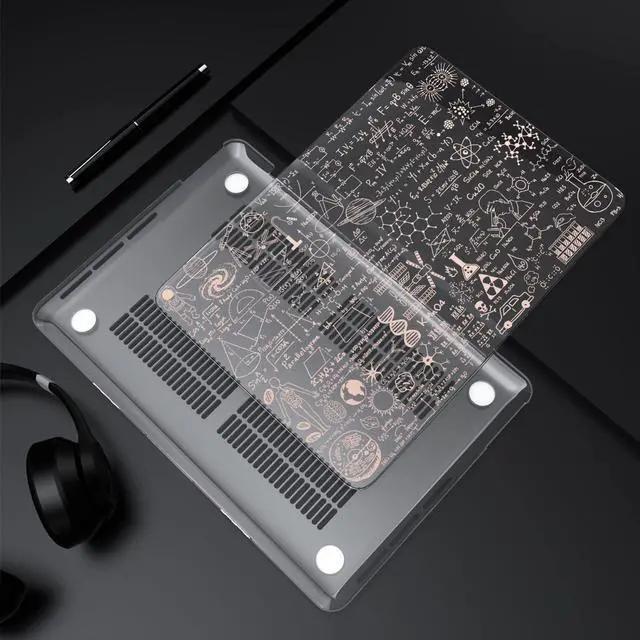 Alt view image 2 of 4 - TeDaWen Laptop Case for MacBook Pro 13 Inch 2022-2020 Release : A2338 M2 M1 A2289 A2251 A2159 A1989 A1706 A1708, Laptop case and Keyboard Cover, Formula Diagram (Rose Gold) 4