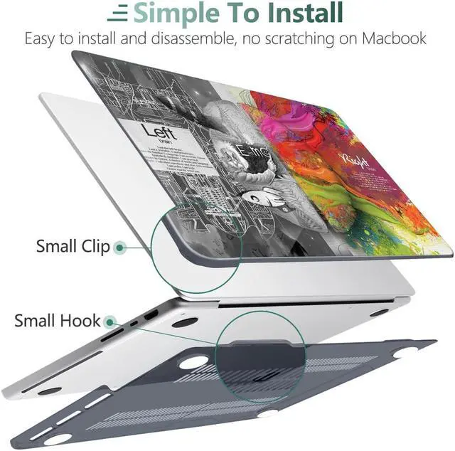 Alt view image 4 of 5 - TWOLSKOO for MacBook Pro 16 Inch Case 2023 2022 2021 Release M2 A2780 M1 A2485 M1 Pro/Max, Hard Shell Case & Keyboard Cover & Screen Protector for Mac Pro 16" with Touch ID, Smart Brain