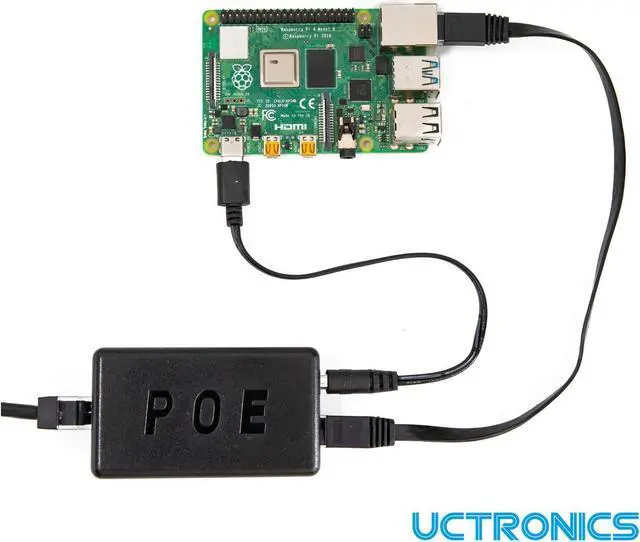Alt view image 5 of 5 - UCTRONICS PoE Splitter 5V 4A for Raspberry Pi 4 and Jetson Nano, Active PoE+ to Barrel Jack or USB-C Adapter, IEEE 802.3at/af Compliant