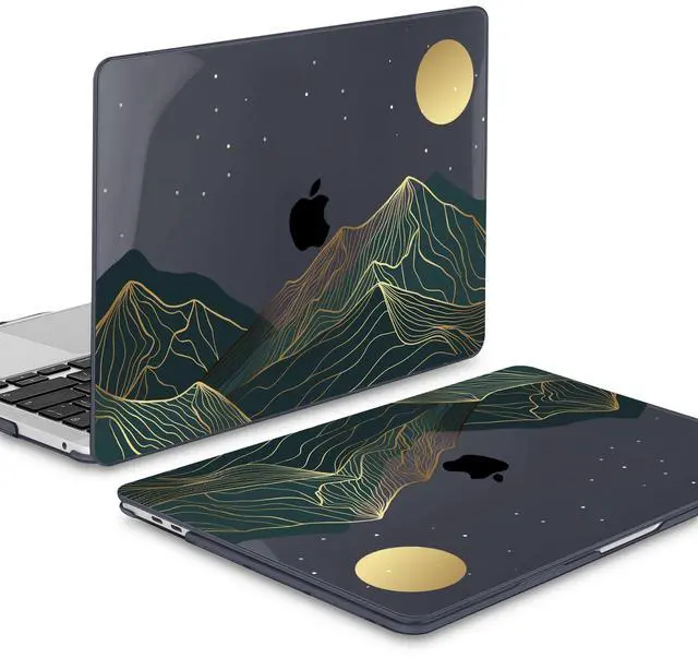 Alt view image 4 of 5 - Mektron for MacBook Air 13 Case A1466/A1369 (2010-2017 Release), Snap-on Plastic Hard Shell Cover for MacBook Air 13.3 inch with Keyboard Cover, Abstract Mountain C112
