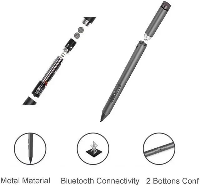 Alt view image 2 of 5 - Active Pen 2 Compatible with Lenovo Acitve Pen 2 (4X80N95873),for ThinkPad X1 Tablet Gen3/ Gen2 (20JB, 20JC), Ideapad Miix 720/510/ 520, Yoga 720/920, 5T70M55297, AES 2.0