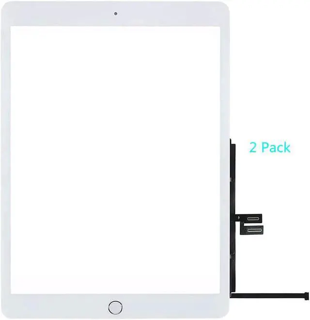 Alt view image 4 of 5 - for iPad 7 7th / 8 8th Gen Screen Replacement 2 Pack Digitizer 2019/2020 10.2 Inch, for 7th 8th Generation A2197 A2198 A2200, A2270 A2428 A2429 A2430 Touch Glass with Home Button (White)