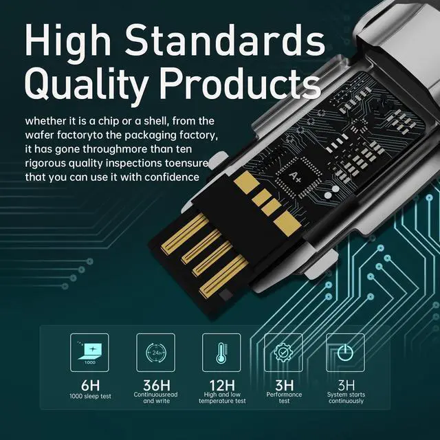 Alt view image 4 of 5 - 256GB Solid State Flash Drive USB 3.2 550MB/s High Speed, Type C USB Dual Interface Drive Thumb Drive with Leather Case, Compatible with Android/Windows/Mac OS/iOS/Linux