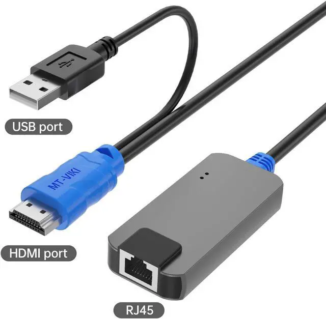 Alt view image 5 of 5 - MT-VIKI 1 Pack USB HDMI to RJ45 Dongle, Work for MT-VIKI CAT6 KVM Switch (1708MS-IP/1708MS) Extend Distances up to 230ft/70m from KVM Console to Servers