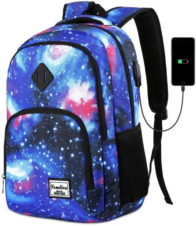 Main image of YAMTION School Backpack for Teen Boys,Bookbag for High School College Backpack with USB,Star