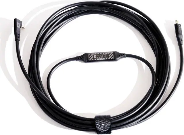 Main image of IQwire CXRBON BLXCK X5 USB-C to USB-C 16' 5m Right Angle Intelligent Photography Tether Cable