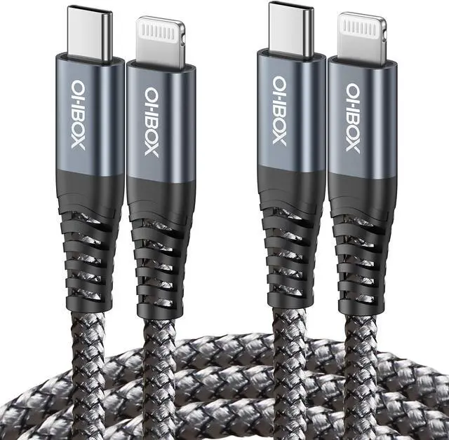 Alt view image 2 of 5 - ohbox 2 Pack 6ft USB C to iPhone Cable + 2Pack 10ft USB C to Lightning Cable Compatible with iPhone 13 12 11 Pro Max XS XR X 8 7 6S 6 Plus SE