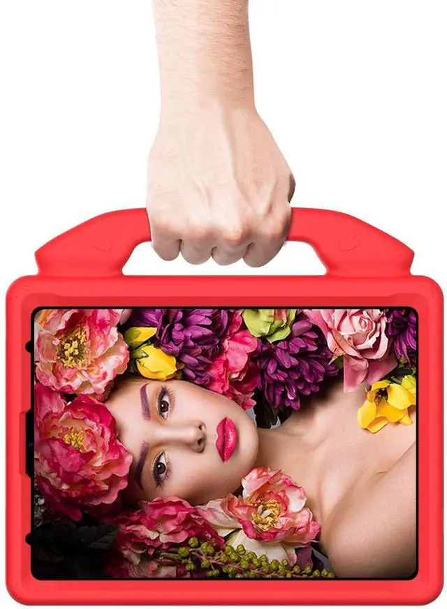 Alt view image 5 of 5 - SaharaCase Shock KidProof Case for Apple iPad Air 10.9" (4th Generation 2020 and 5th Generation 2022) [Shockproof Bumper] Rugged Protection Antislip Grip Handle Kickstand (Red)