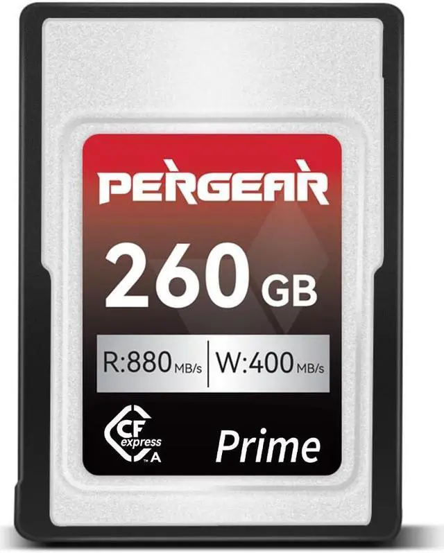 Main image of PERGEAR Professional 260GB CFexpress Type A Memory Card, Up to 880MB/s Read Speed & 900MB/s Write Speed for 4K 120P,8K 30P Recording Video/Photo, Compatible for Sony Alpha Sony FX Cameras