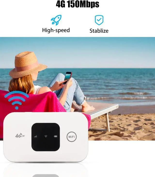 Alt view image 2 of 5 - Network Router, Portable 4G Router, 4G SIM Card Router Portable Router Pocket Mobile Hotspot Internet Connections 4G Router,for Home Office Travel