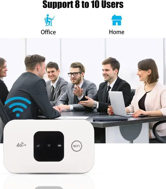 Alt view image 4 of 5 - Network Router, Portable 4G Router, 4G SIM Card Router Portable Router Pocket Mobile Hotspot Internet Connections 4G Router,for Home Office Travel