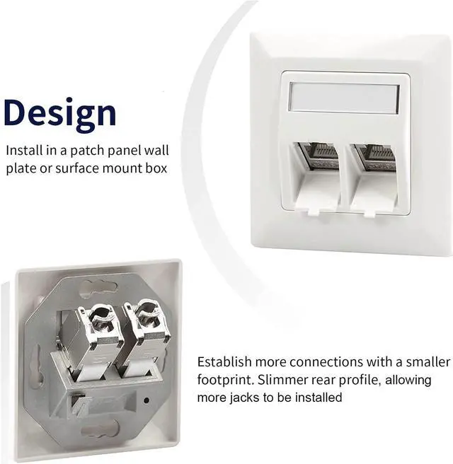 Alt view image 4 of 5 - ZOERAX 12 Pcs Cat6a Cat7 Keystone Jack Cat7 RJ45 STP Tool-Less Type Zinc Alloy Module Jacks Adapter Coupler for 22 to 26 AWG Solid or Stranded S/FTP Ethernet Cable