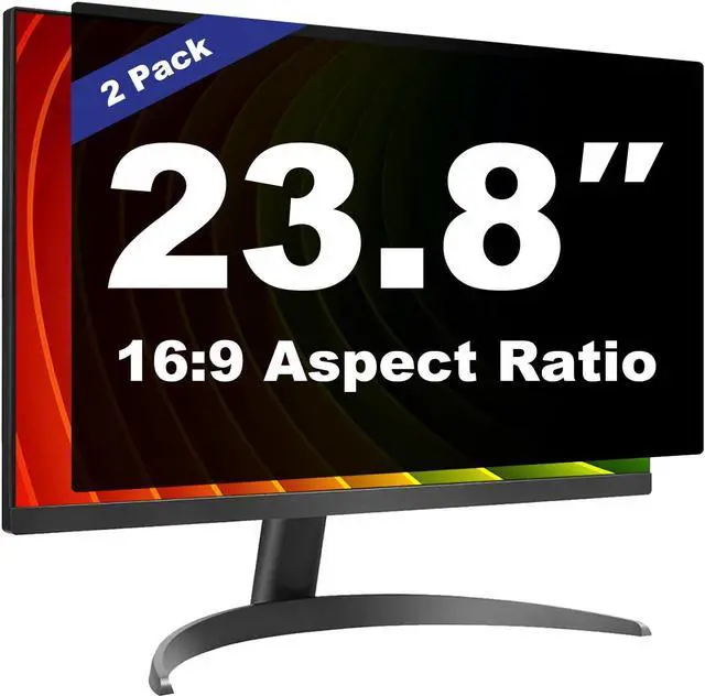 Main image of [2 Pack] Pozlle 23.8 Inch Computer Privacy Screen Shield for 16:9 Widescreen Desktop Monitor - Anti-Glare Blue Light Privacy Filters and Anti Spy Privacy Screen Protector Film