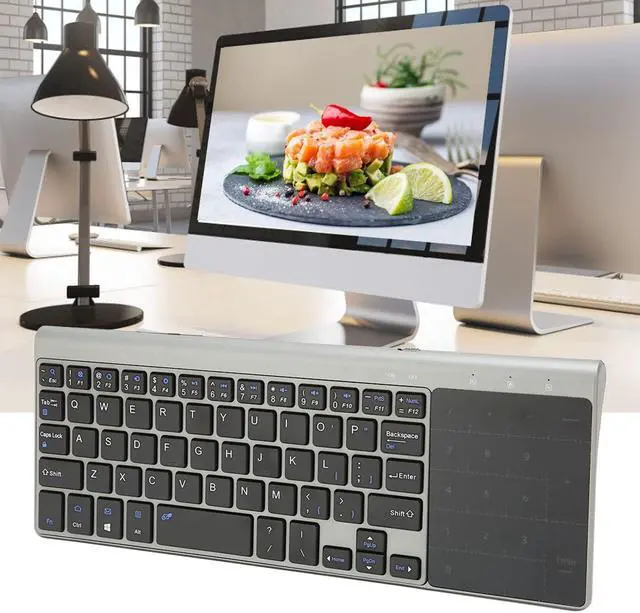 Alt view image 5 of 5 - 2 in 1 Mini Wireless Keyboard and Mouse Combo, 2.4GHz Portable Ultra Slim Keyboard with Sensitive Touchpad, Smart Power Saving, Compatible with iOS Android Computer TV Box