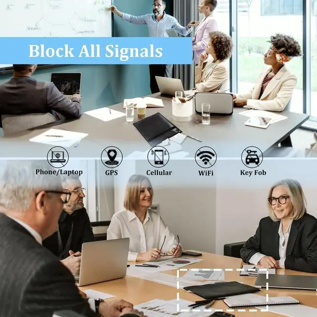 Alt view image 2 of 5 - 5 Pack Faraday Bags, Extra Large Faraday Bag for Laptops & Tablets & Radio & Car Keys, Waterproof & Fireproof Faraday Cage with Reflective Strip, Anti-Theft Faraday Key Fob Protector