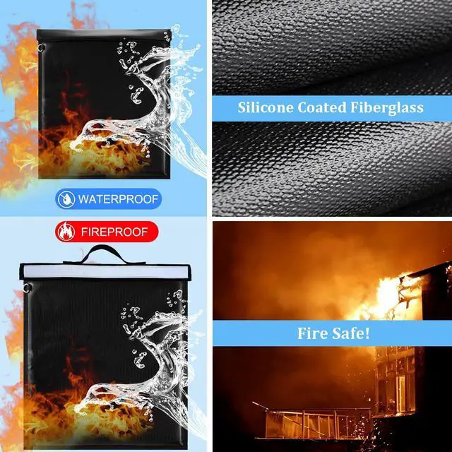 Alt view image 4 of 5 - 5 Pack Faraday Bags, Extra Large Faraday Bag for Laptops & Tablets & Radio & Car Keys, Waterproof & Fireproof Faraday Cage with Reflective Strip, Anti-Theft Faraday Key Fob Protector