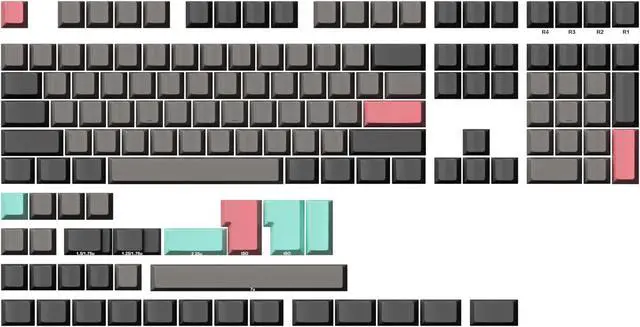 Main image of Ranked Blank Premium Keycap Set | 1.4 mm Thick PBT | Cherry Profile for Mechanical Keyboard (Dolch, 139 Keys)
