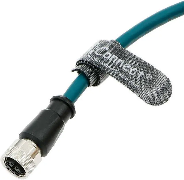 Alt view image 3 of 5 - AConnect M12 X-Code 8 Pin Male to Female Industrial High Flexible Aviation Sensor Connector Waterproof Shielded Cable for Cognex Industrial Cameras 2M