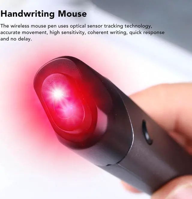 Alt view image 5 of 5 - Serounder Bluetooth Optical Pen Mouse - 2.4G 1200 DPI, 4 Buttons, Ergonomic Mini Air Mouse for Laptops/Pads