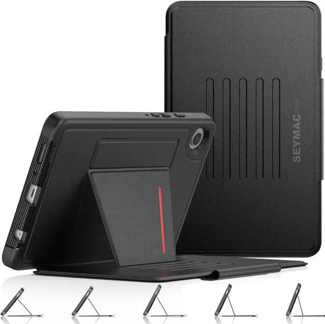Main image of SEYMAC stock Case for Samsung Galaxy Tab A9 8.7'', Case with Magnetic Multi-Angles Stand, Card Slot for Galaxy Tab A9 8.7'' SM-X110/X115/X117, (Black)