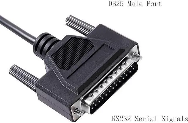 Alt view image 3 of 5 - Usangreen USB Programming Cable for Fanuc CNC DNC Fanuc 6 10 11 12 15 16 18 21 Series Software Flow Control CNC-SW-25M, USB to DB25 Male Console Cable for Fanuc, Built in FT231XS Chip,