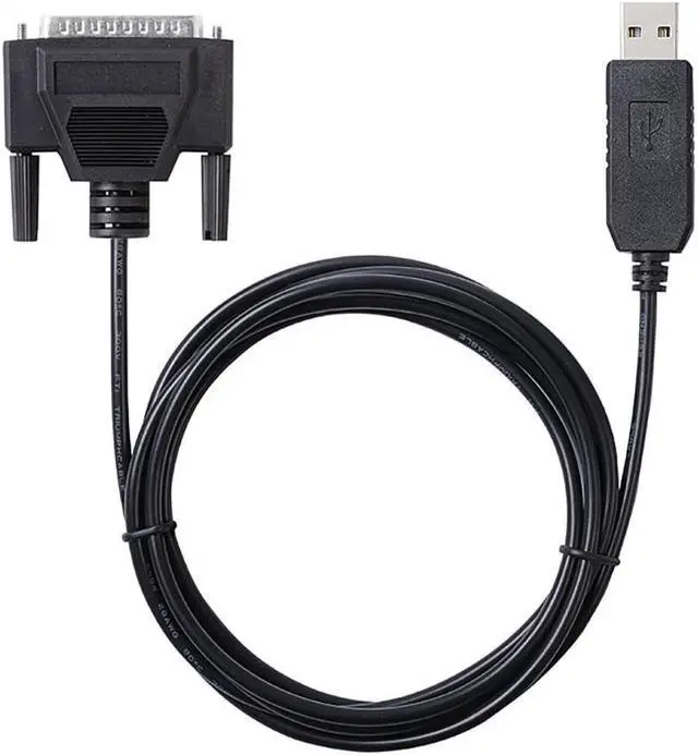 Alt view image 4 of 5 - Usangreen USB Programming Cable for Fanuc CNC DNC Fanuc 6 10 11 12 15 16 18 21 Series Software Flow Control CNC-SW-25M, USB to DB25 Male Console Cable for Fanuc, Built in FT231XS Chip,