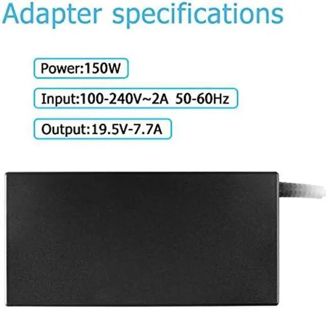 Alt view image 5 of 5 - 19.5V 7.7A 150W Charger Adapter for HP ProOne 440 23.8 inch G9 All-in-One Pavilion All-in-One 27-ca 24-a1 23-q0 24-b0 ProDesk 600 G4 G5 G3 G2 G1 EliteBook 8460W 8560W L68323-001 901981-003 L89697-001