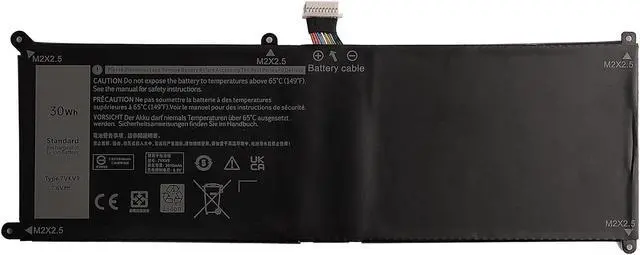 Main image of Vvsialeek [New] 7VKV9 30Wh Laptop Replacement Battery for Dell XPS 12 9250 Latitude 12 7000 7275 Series 9TV5X 09TV5X 0V55D0 V55D0.