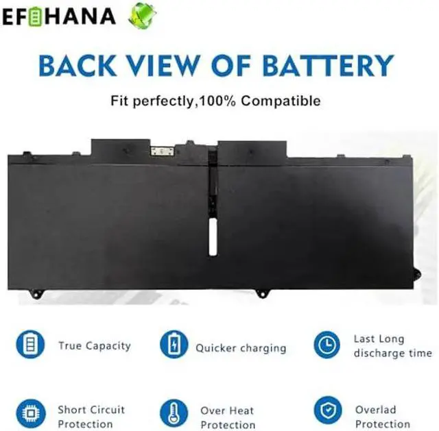 Alt view image 3 of 5 - 4-Cell 07KRV 58Wh Laptop Battery Replacement for Dell Latitude 5530 5430 Precision 3570 P137P P104F Y86WG 104F005 P104F006 M69D0 P137G004 P137G005 P137G006 H4PVC 078FWY 4FVJG O7KRV 15.2V 3625mAh