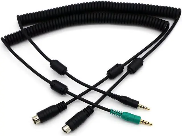 Main image of Digirig 24" Coiled Cables for Kenwood TM-V71, TM-D710 - Black Audio & RS-232 Serial CAT Cables (1 Kit of 2)