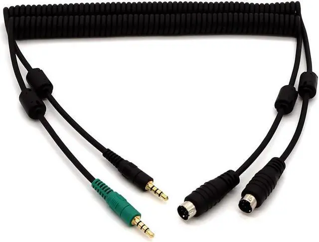 Alt view image 2 of 5 - Digirig 24" Coiled Cables for Kenwood TM-V71, TM-D710 - Black Audio & RS-232 Serial CAT Cables (1 Kit of 2)