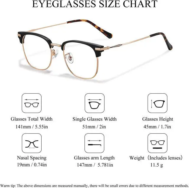 Alt view image 2 of 5 - SooGree Blue Light Blocking Glasses Men Women Anti Blu-Ray Clear Gaming Glasses Half Frame UV 400 Anti Eyestrain Computer