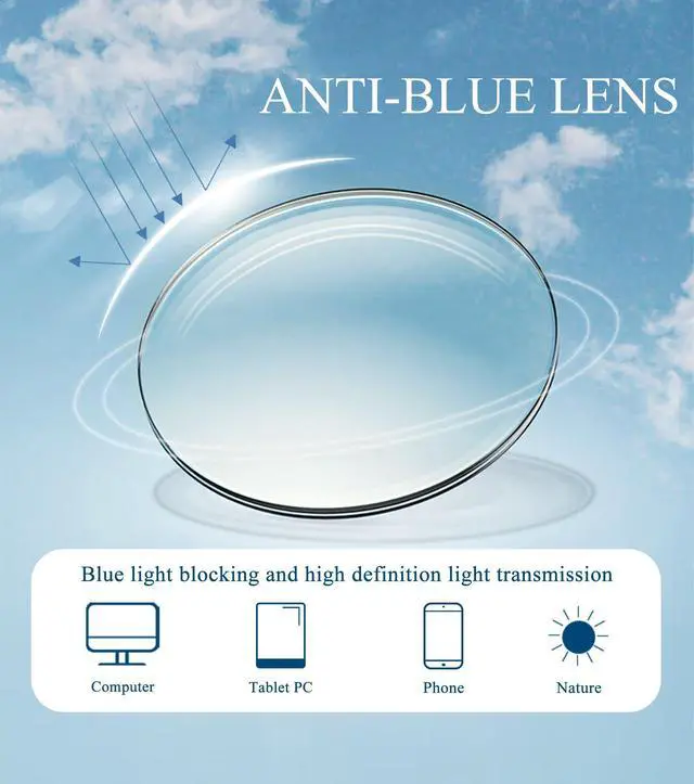 Alt view image 4 of 5 - SooGree Blue Light Blocking Glasses Men Women Anti Blu-Ray Clear Gaming Glasses Half Frame UV 400 Anti Eyestrain Computer