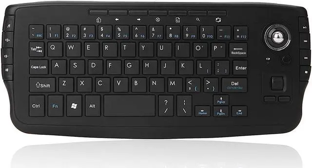 Main image of Sunydog E30 2.4GHz Wireless Keyboard with Trackball Mouse Scroll Wheel Remote Control for Android TV BOX Smart TV PC Notebook Black