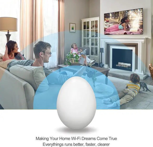 Alt view image 3 of 5 - WiFi Egg,Extenders Signal Booster for HomeUp to 1200Mbps Dual Band RepeaterCovers Up to Least 3440 Sq. ft and 30 Devices WiFi Range Extender