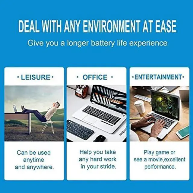 Alt view image 5 of 5 - HP HT03XL Laptop Battery replaceable for Hp Pavilion 14-CE 14-CF 14-DF 15-CS 15-DA 15-DB 15-DW TPN-I130/I131/I132 L11421-422 HSTNN-LB8M 17-AR050WM 920046-121 421 541 HSTNN-IB7Y 11.55V 41.7Wh