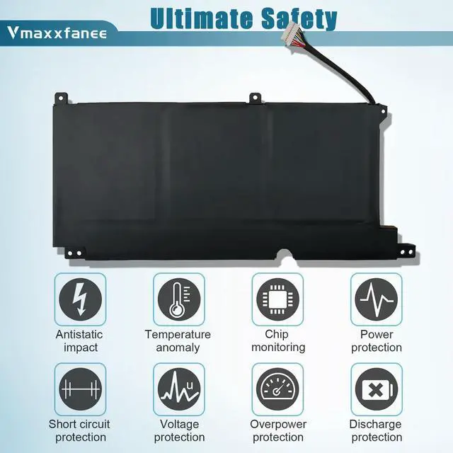 Alt view image 4 of 5 - PG03XL 52.5Wh L48495-005 Laptop Battery Replacement for HP Pavilion Gaming 15-DK 15-DK0125TX 15-dk0000 OMEN 5X FPC52 16-A0000 2019 Series Notebook HSTNN-OB1I L48430-2C1 L48430-AC1 11.55V 4323mAh