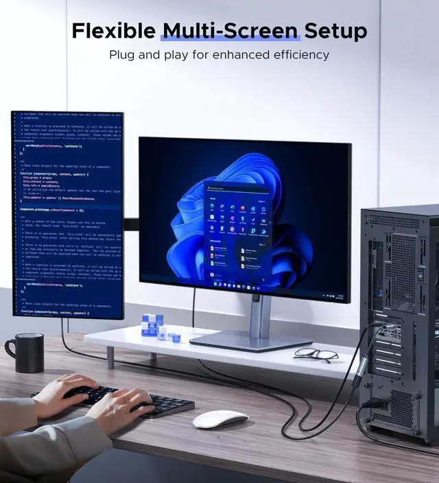 Alt view image 3 of 5 - Warrky 4K DisplayPort to HDMI Adapter 5 Pack,[Metal Case, Gold-Plated Pins] Uni-Directional Display Port (DP) to HDMI Monitor Converter 1080P@120Hz Compatible for HP, AMD, NVIDIA. Male to Female.